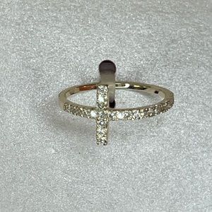 Footnotes Sterling Silver Faith ring size 7